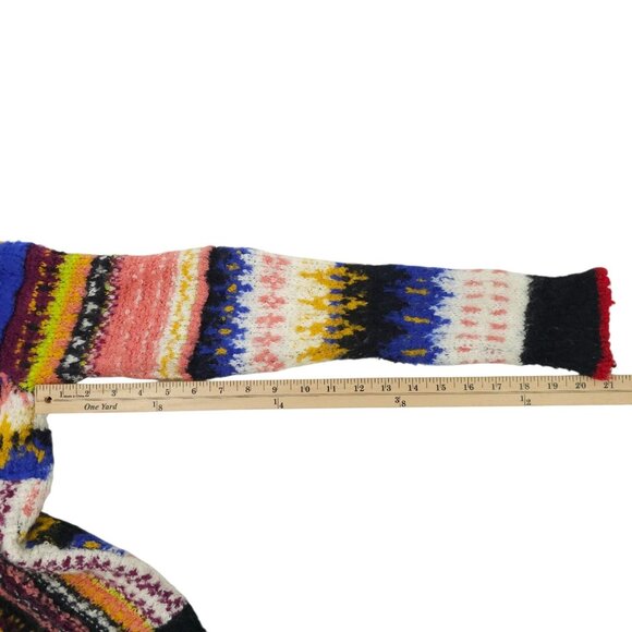 Free People Best Day Ever Pullover Sweater Womens M Multicolor Alpaca Wool Blend - Picture 6 of 16